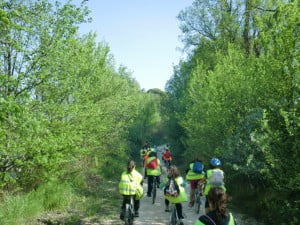 Actividad en bicicleta por el Camino Natural del Ebro